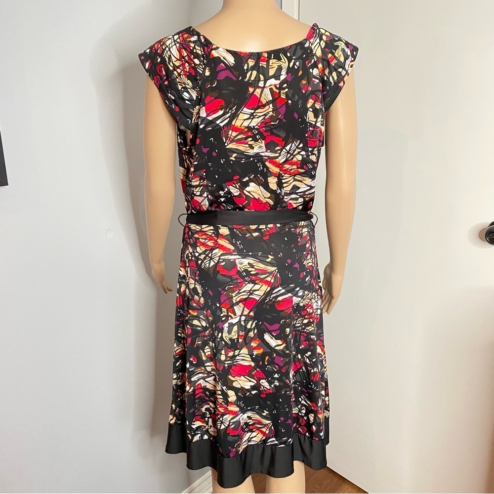 Abstract Print Black Dress - Picture 10 of 13